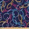 Ambesonne Bowling Fabric by The Yard, Balls Pins and Shoes in Vibrant Colored Outline Style Fun Hobby Activity Theme, Decorative Fabric for Upholstery and Home Accents, 5 Yards, Dark Blue